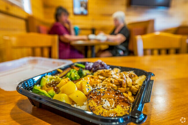 Roadrunner Grill is a family-owned restaurant that serves the Aloha Bowl in Oasis.