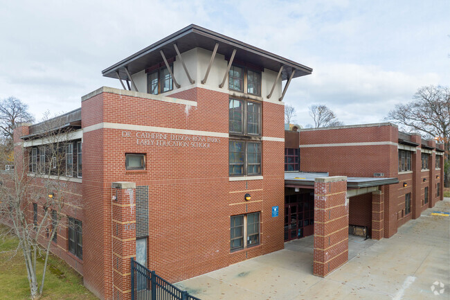 Dr. Catherine Ellison-Rosa Parks Early Education School is located in the Mattapan neighborhood.