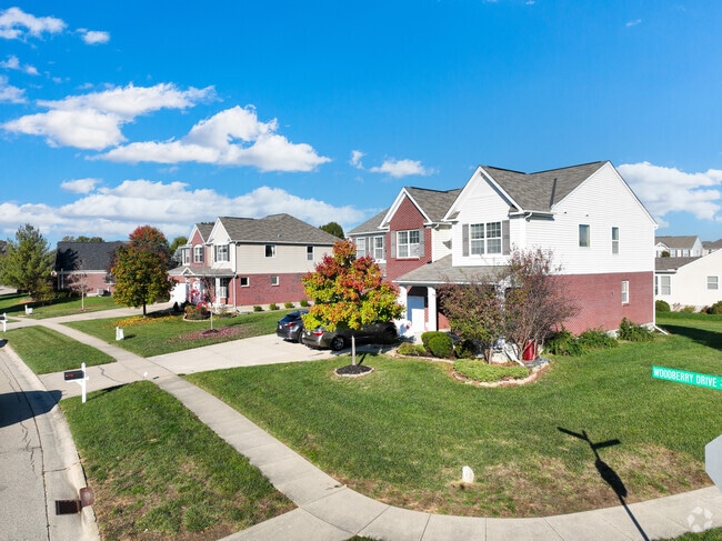 Homes at Woodberry Estates in Fairfield Township display numerous architectural styles.