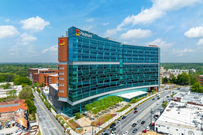 The Piedmont Hospital on the edge of the Ardmore Neighborhood.