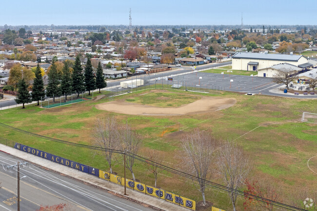 The baseball field Cooper Middle School in Fresno.