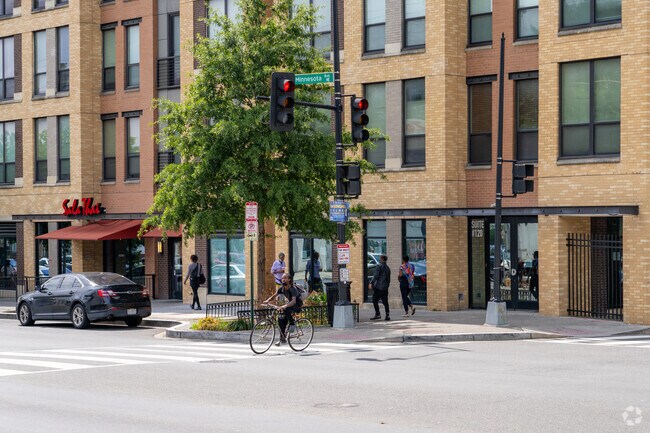 Residents head to Minnesota Ave for shopping and dining options in Deanwood.