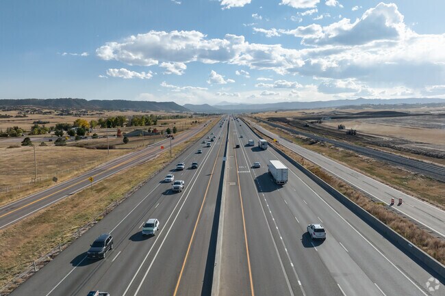 Crystal Valley Ranch borders the Interstate 25 for easy transportation to Denver.