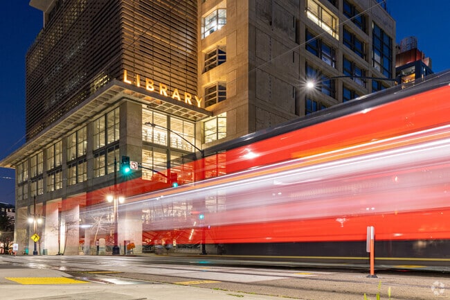 MTS trollies whisk East Village residents hither and tither across greater San Diego.