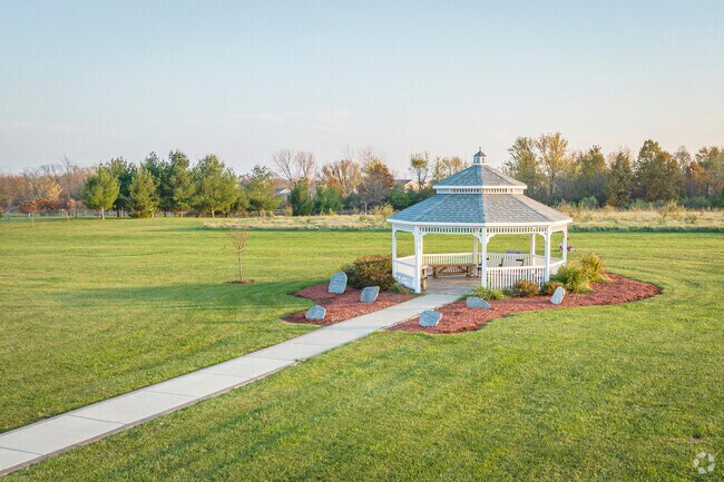 Freedom Park, located in Lowell's Cedar Creek, features a dog park, playground, and gazebo.