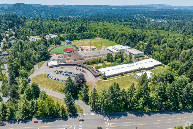 An Aerial View of Lake Oswego Junior High.