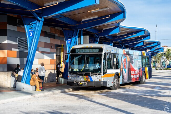 The Lauderhill Transit Center is located next to the Lauderhill Mall.