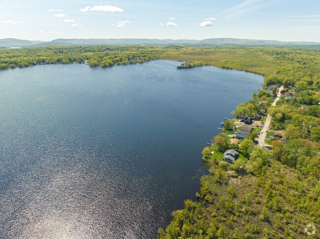 Residents can cool off in Orange Lake on a warm day.