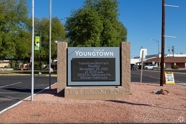 Youngtown welcome sign