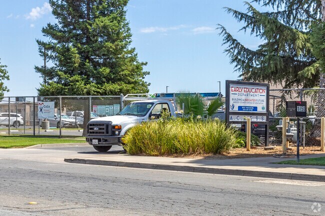 The entrance to Merced Scholars Charter School in Merced.