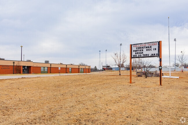 Close up shot of the signage of Wellston Elementary School.