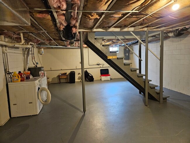 Full basement with laundry hook ups