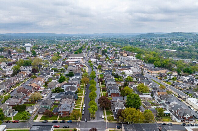 Aerial view of neighborhoods in Wilson