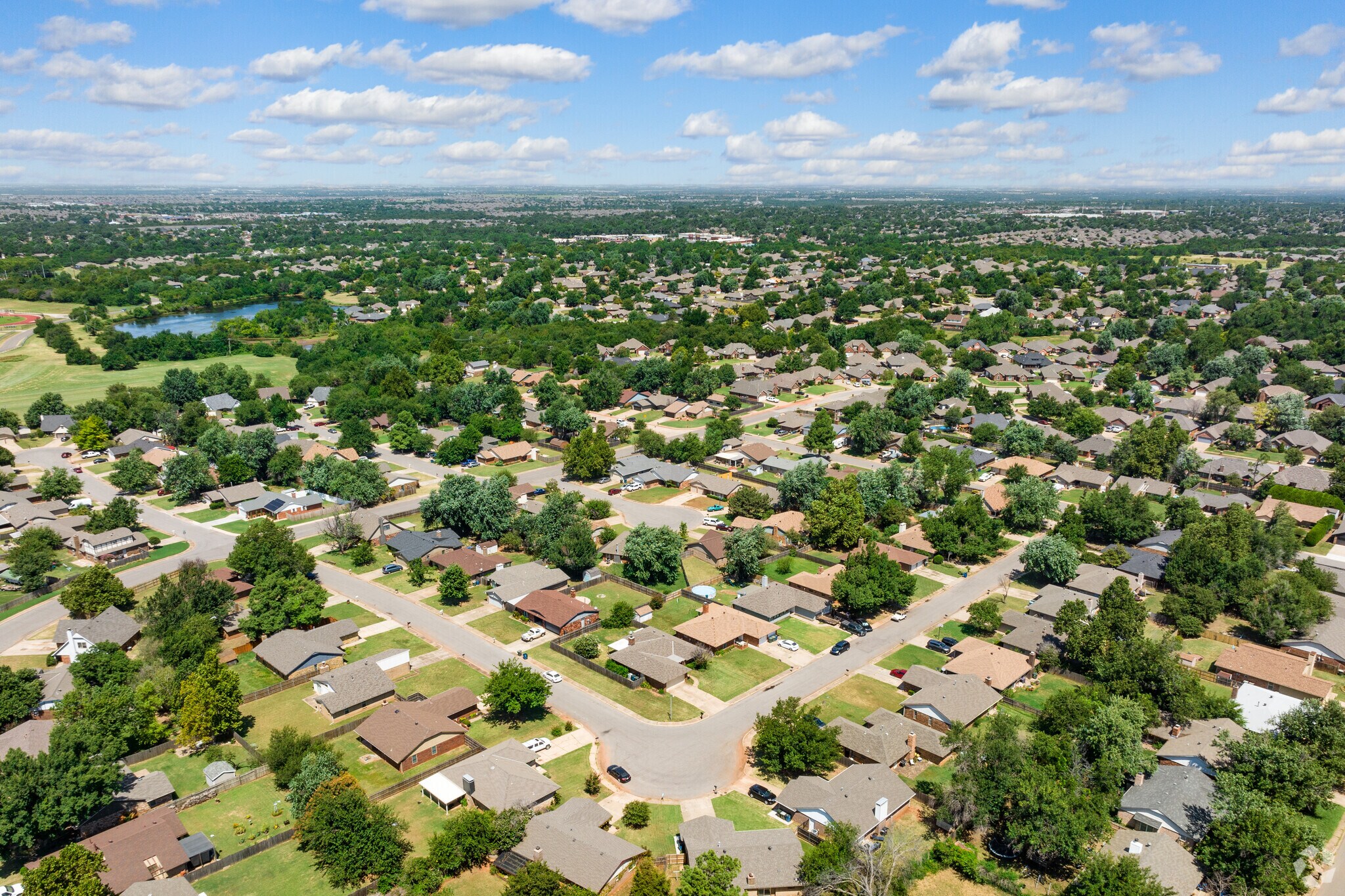 The Santa Fe neighborhood is conveniently located near Broadway in Edmond.