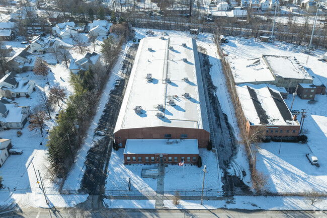 Aerial view of Harvard Avenue Performance Academy in Corlett neighborhood.