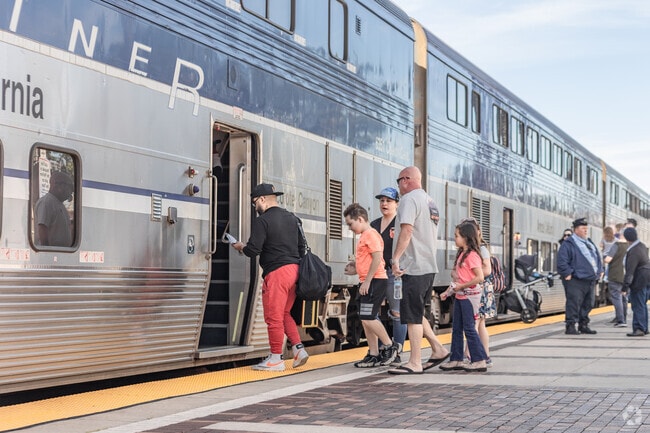 Amtrak's Surfliner runs routes to all the major coastal destinations from Downtown Fullerton.