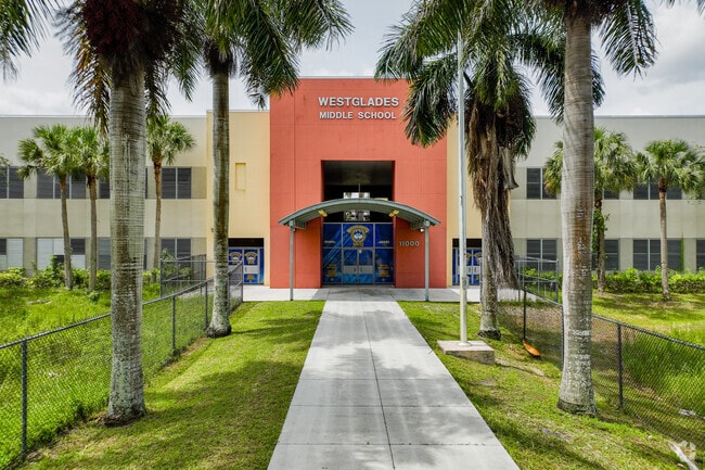 Westglades Middle School teaches students of Watercrest at Parkland.