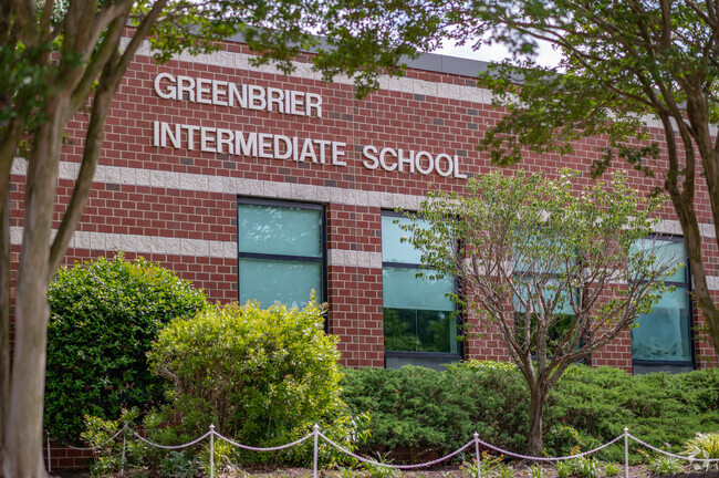 Signage on school at Greenbrier Intermediate School.