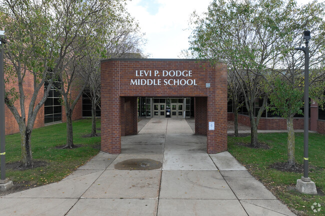 Levi P. Dodge Middle School serves grades 6 through 8.