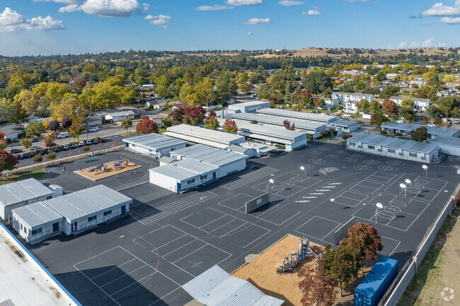 Rocklin Elementary School offers a sprawling campus when viewed from above.