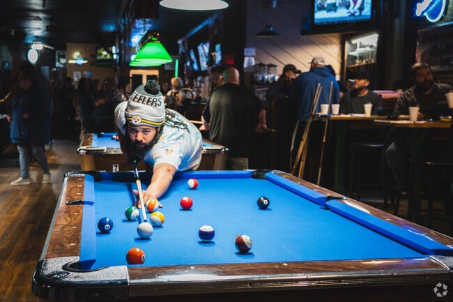 Big Shots Pub takes their pool play seriously in Chesterfield.