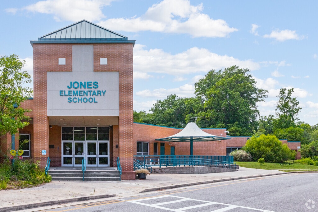 Entrance to Jones Elementary School.