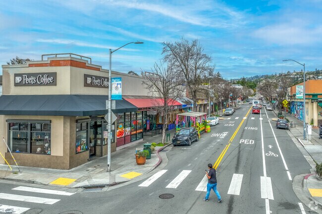 The Upper Dimond neighborhood is lucky to have a bustling shopping area at its feet.