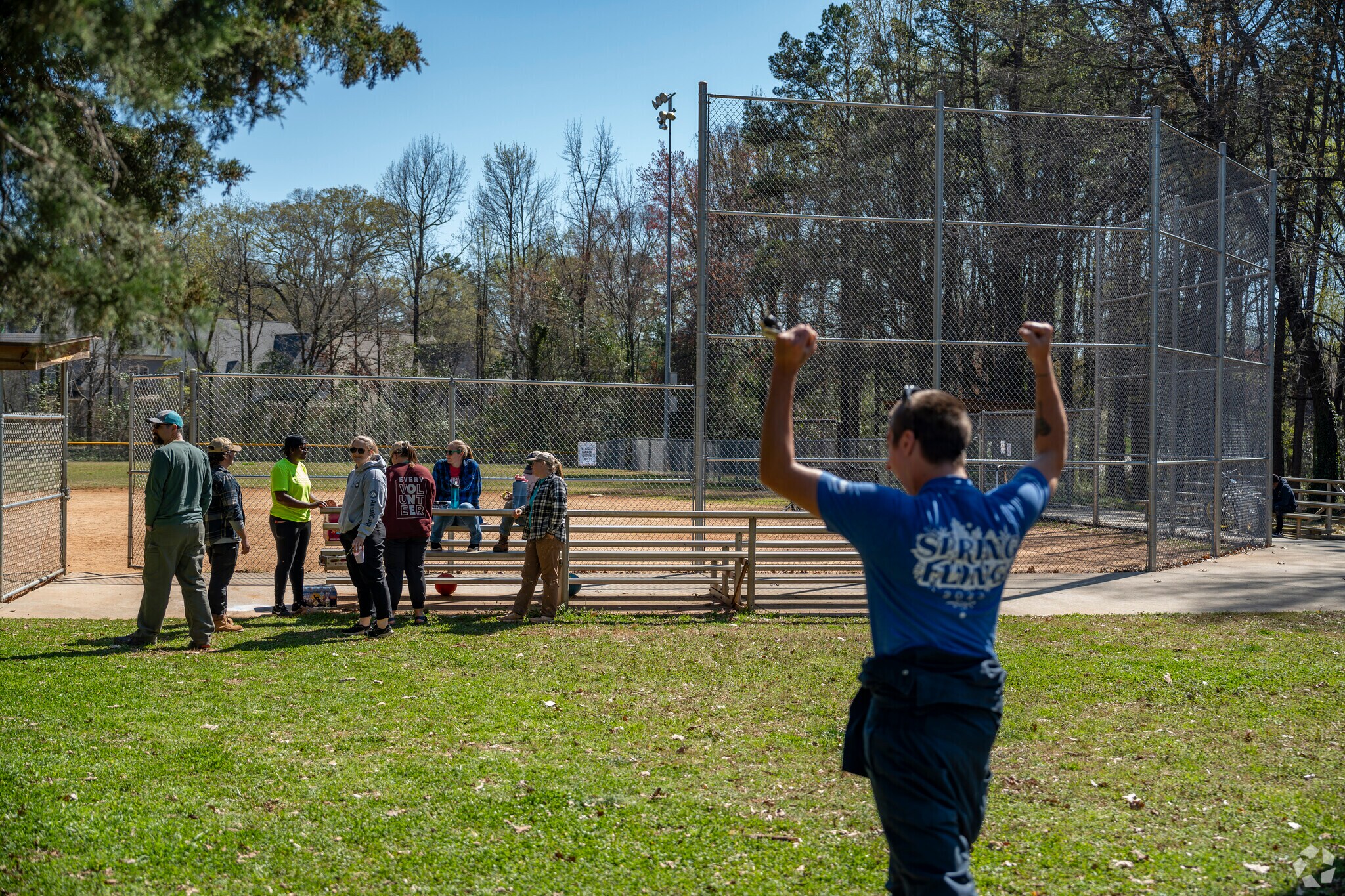 Happy gatherings occur frequently at Grayson Park.