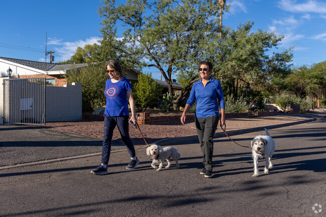 Miramonte residents enjoy walking dogs along the scenic streets during the cooler months.