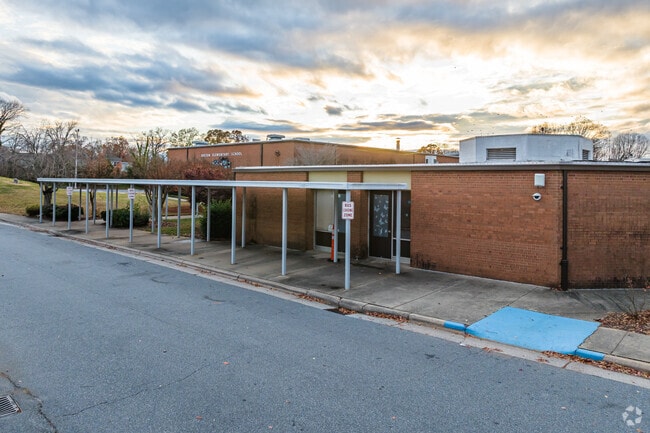 The entrance of Bolton Elementary School warmly welcomes students and guests.