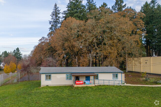 Most of the classroom activities happen in the main building of Englewood Elementary.