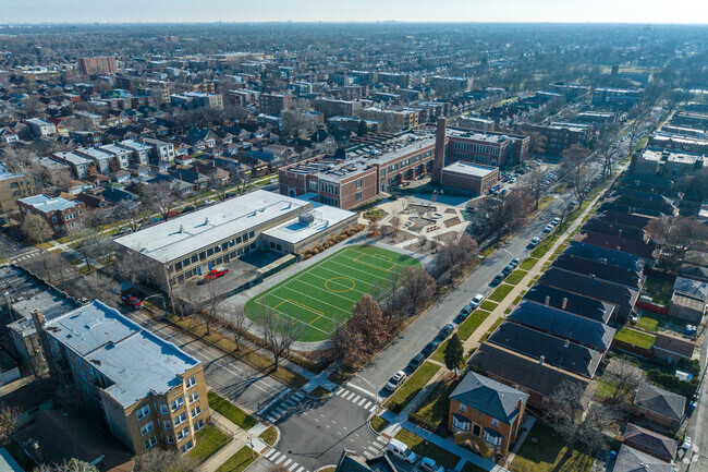 Cook Elementary School is located conveniently in a residential area.