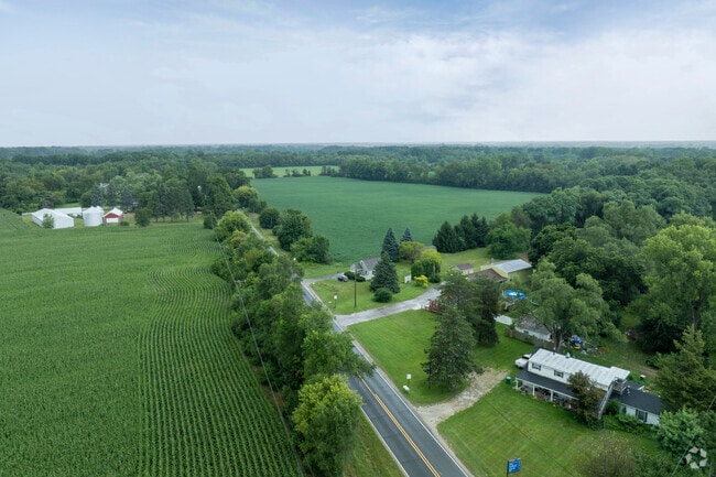 Agricultural land just outside the city adds open views and a rural atmosphere.