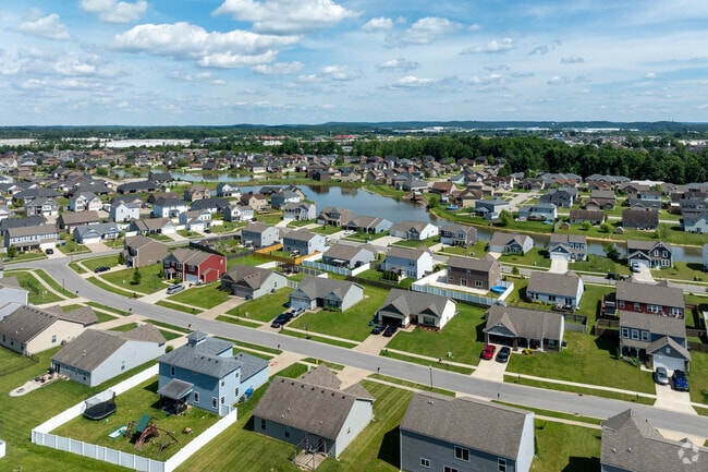 Shepherdsville neighborhoods are close to the interstate and industrial commerce.