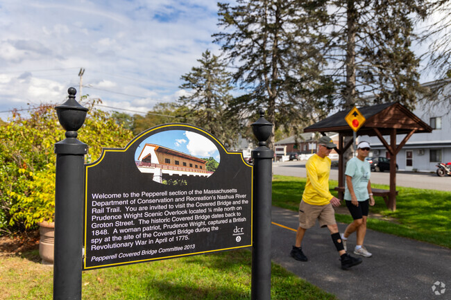 The town of Pepperell allows access to an 11 mile bike trail to support seasonal activities.