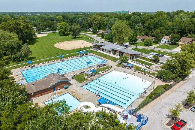 Young’s Pool makes its mark with a 31-foot-tall water slide that dares guests to take a plunge.