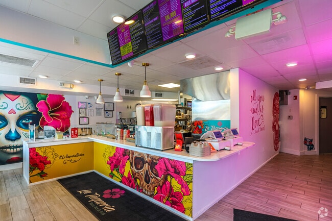 La Taqueria Bar & Grill in Riverdale was bar style seating inside.