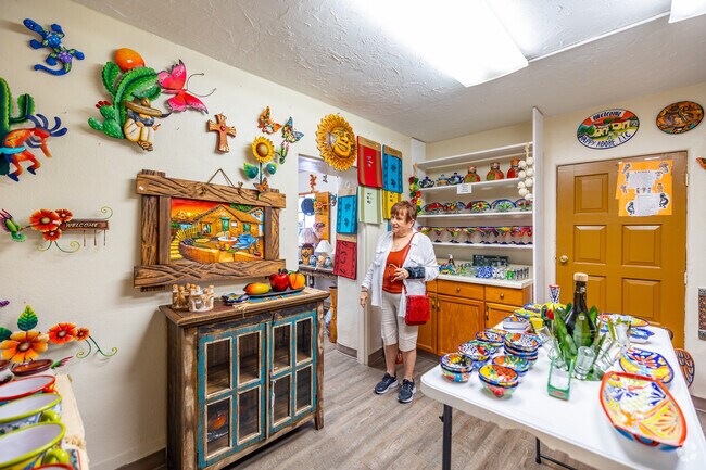 Embrace the cheerful atmosphere while shopping at Happy Adobe in Florence.