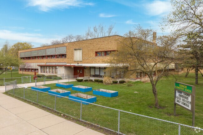 Exterior of Vernor Elementary School in Pembroke.