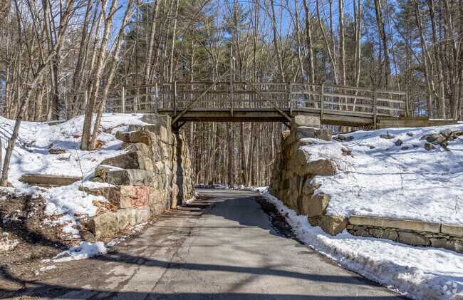 The Jay McLaren Memorial Trail is a 2-mile, walking and biking trail that runs to New Hampshire.