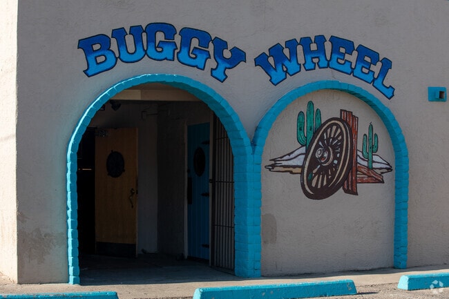 The Buggy Wheel is a local dining establishment near Los Ranchitos.
