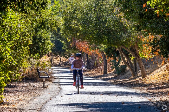 Enjoy a peaceful bike ride at Saratoga Creek Trail in the Strawberry Park area.