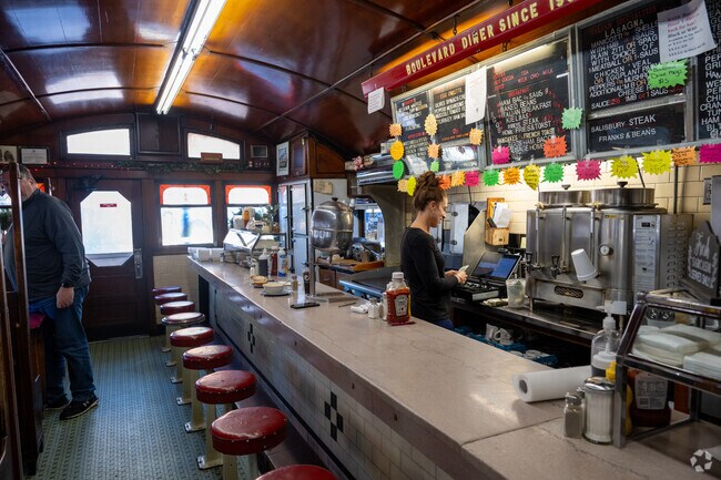 This is inside Boulevard Diner on Shrewsbruy Street in Worcester.