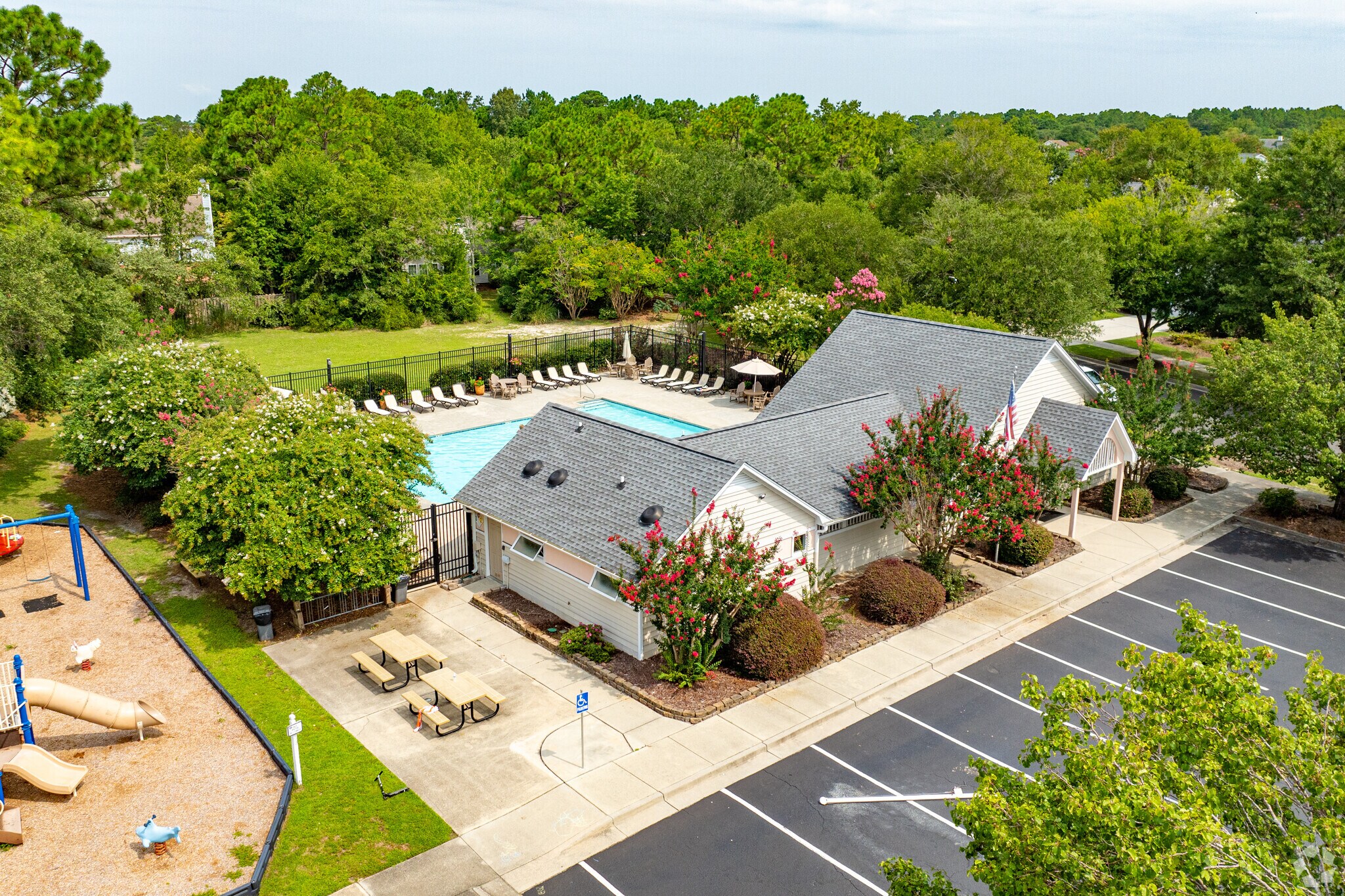 Carriage Hills Clubhouse offers a pool, playground and courts to Carriage Hills residents.