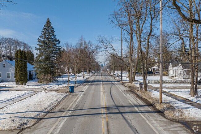 A sunny day helps to show off the Michigan Oaks neighborhood.