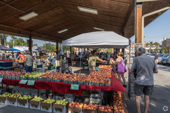 Harrisonburg Farmer Market near Collicello Corridor offers fresh produce and local goods.