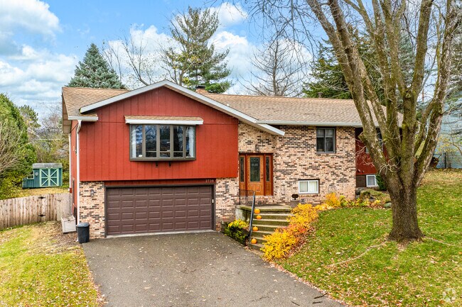 Colorful split level homes in Fitchburg bring plenty of character to the neighborhood.