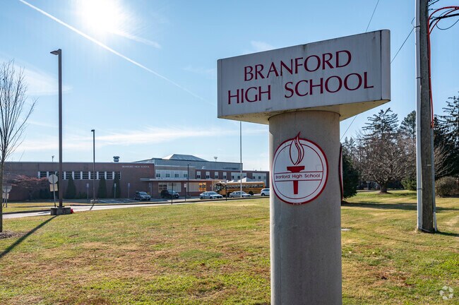 Branford High School is located in the center of Branford, CT.