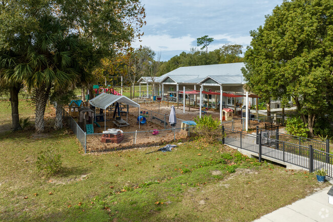 Blake Memorial Day School features an outdoor playground for its students.