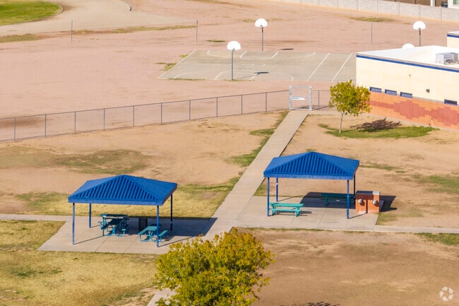 Coolidge Junior High School  has a large outdoor play and lunch area for students to enjoy.